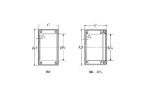 BK drawn cup needle roller bearing