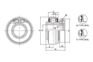 UE200 NC200 bearing drawing