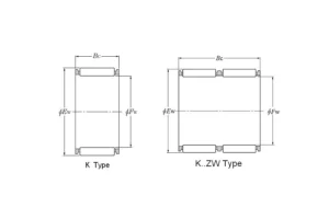 needle cage bearing drawing